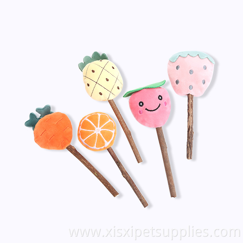 cute matatabi catnip plush lollipop with built-in bells plush cat toy